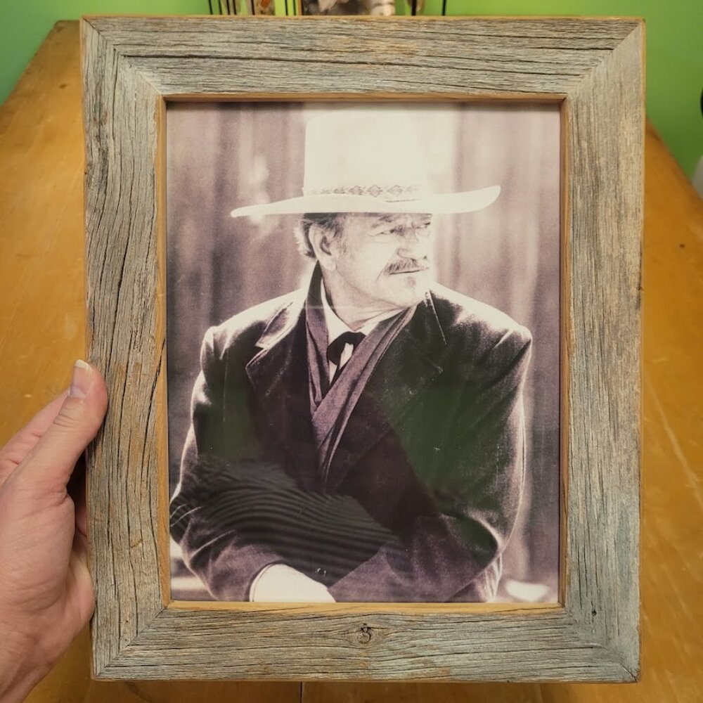 John Wayne "The Shootist" Wood Framed 8x10 print